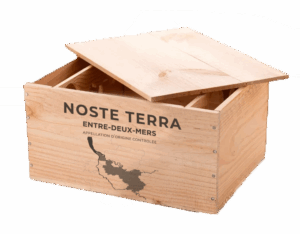 caisse bois noste terra vin rouge entre deux mers